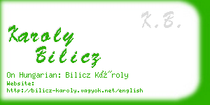 karoly bilicz business card